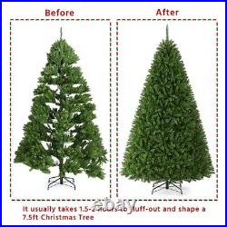 7.5ft Pre-lit/Unlit Ultra-Thick Christmas Tree Xmas Pine Tree for Holiday Decor