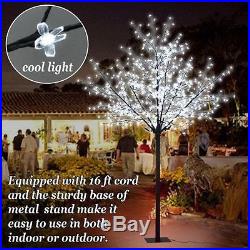 7.9FT 600 LED Light Tree Cherry Blossom Flower Tree Home Garden Christmas Decor