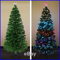7′ Artificial Christmas Tree w Metal Stand Undecorated Decorated Tall Pine Fir