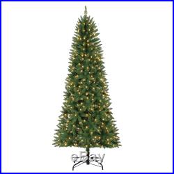 7' Brighton Fir Tree with805 tips, 350 indoor warm white LED lights, Diameter 34