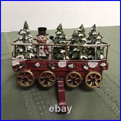 7 Christmas Express Stocking Hanger Car with Christmas Trees Home Accents Holiday