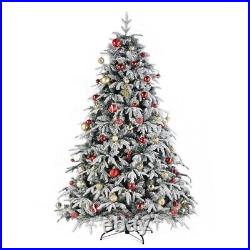 7 FT Green Artificial Christmas Tree with 1687 Branches 450 Lights Holiday Party