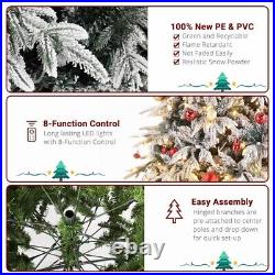 7 FT Green Artificial Christmas Tree with 1687 Branches 450 Lights Holiday Party