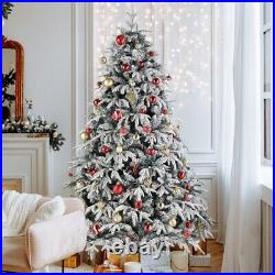 7 FT Green Artificial Christmas Tree with 1687 Branches 450 Lights Holiday Party