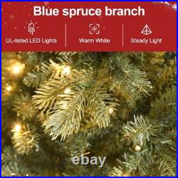 7 FT Pre-lit Artificial Christmas Tree Classic Spruce Xmas tree with 700 Lights