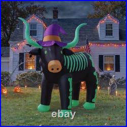 7 FT Skeleton Longhorn Halloween Inflatable LED Lighted Outdoor Yard Decor 7 FT Skeleton Longhorn Halloween Inflatable LED Lighted Outdoor Yard Decor