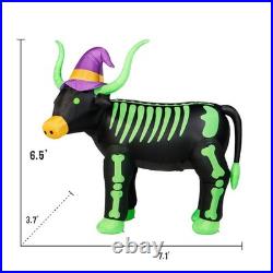 7 FT Skeleton Longhorn Halloween Inflatable LED Lighted Outdoor Yard Decor 7 FT Skeleton Longhorn Halloween Inflatable LED Lighted Outdoor Yard Decor