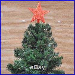 7' Foot Pre lit Pine Artificial Christmas Tree with Stand-Clear Colored Lights