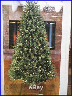 7' Foot Pre lit Verona Pine Artificial Christmas Tree with Stand-Clear Lights