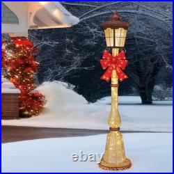7 Ft Christmas Post With 150 Led Lights 1739853 Distressed Pkg