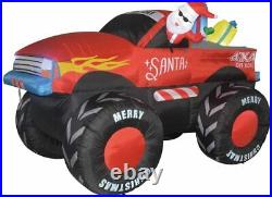 7 Ft Christmas Self Inflatable Truck with Santa Clause Blow up Yard Decoration