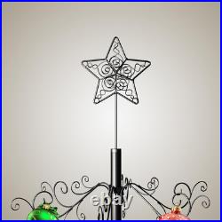 7 Ft Wrought Iron Christmas Tree Ornament Display Stand Metal Holder Hanger Wire