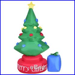 7' Indoor/Outdoor Inflatable Christmas Tree Gift Bag Holiday Decoration Setting