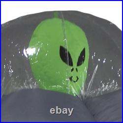 7' Inflatable Spooky Alien UFO with Inferno LED Tractor Beam Yard Halloween Decor