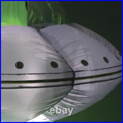 7' Inflatable Spooky Alien UFO with Inferno LED Tractor Beam Yard Halloween Decor