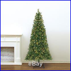 7' Lansing Hard needle tree with786 tips, 300 warm white LED lights, diameter 40