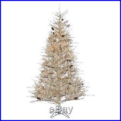 7' Pre-Lit Artificial Christmas Tree Frosted Sage Clear Lights