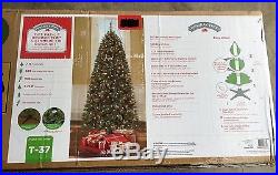 7′ Pre-Lit Brookfield Cashmere Fir Quick Set Rotating Christmas Tree NEW