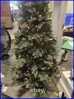 7' Pre-Lit Slim Balsam Fir Artificial Christmas Tree Clear Lights by Philips