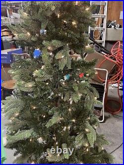 7' Pre-Lit Slim Balsam Fir Artificial Christmas Tree Clear Lights by Philips