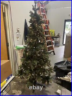 7' Pre-Lit Slim Balsam Fir Artificial Christmas Tree Clear Lights by Philips