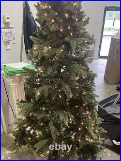7' Pre-Lit Slim Balsam Fir Artificial Christmas Tree Clear Lights by Philips