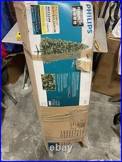 7' Pre-Lit Slim Balsam Fir Artificial Christmas Tree Clear Lights by Philips