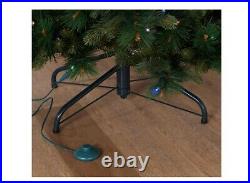 7' Santa's Best Bristol Christmas Tree Micro LEDs EZ Power QVC Multi Home Decor