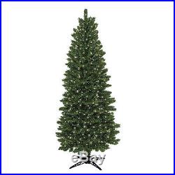 7′ Slim Spruce Artificial Christmas Tree with 450 Clear Lights