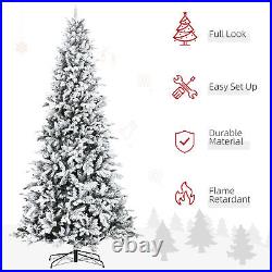 7' Snow Artificial Christmas Tree Realistic Holiday Decoration, with 616 Tips