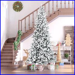 7' Snow Artificial Christmas Tree Realistic Holiday Decoration, with 616 Tips