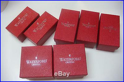 7 Waterford Crystal Christmas Ball Ornaments 1994, 1995, 1996