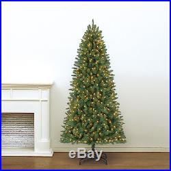 7' Whitmore PE/PVC Pine Tree with1200 tips, 500 warm white LED lights, Diameter 40