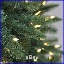 7' Whitmore PE/PVC Pine Tree with1200 tips, 500 warm white LED lights, Diameter 40
