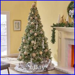 7-foot Mixed Spruce Pre-Lit or Unlit Hinged Artificial Christmas Tree with Snow
