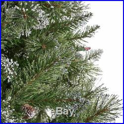 7-foot Mixed Spruce Pre-Lit or Unlit Hinged Artificial Christmas Tree with Snow
