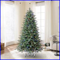 7-ft Balsam Fir Pre-lit Artificial Christmas Tree with Color Changing LED Lights