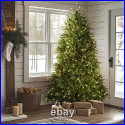 7 ft Pre-Lit Dunhill Fir Full Artificial Christmas Tree, 700 Warm White LED L