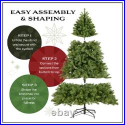 7 ft Pre-Lit Dunhill Fir Full Artificial Christmas Tree, 700 Warm White LED L