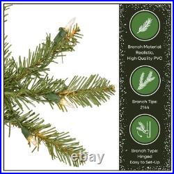 7 ft Pre-Lit Dunhill Fir Full Artificial Christmas Tree, 700 Warm White LED L