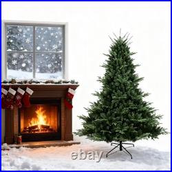 7 ft Spruce Artificial Hinged Christmas Tree with 2257 PE&PVC Branch Tips Green