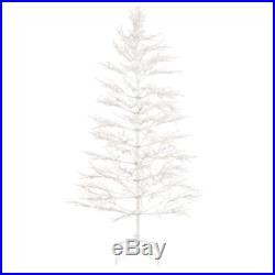 7 ft. White Winterberry Branch Tree with LED Lights Christmas Yard Decorations