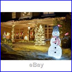 7 ft. White Winterberry Branch Tree with LED Lights Christmas Yard Decorations