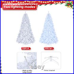 7ft 1346 Branches Christmas Tree Structure PVC, 500 Lights Cool Color 8 Modes