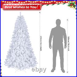 7ft 1346 Branches Christmas Tree Structure PVC, 500 Lights Cool Color 8 Modes