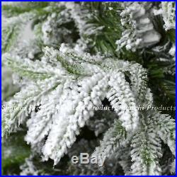 7ft 210cm Artificial Christmas Tree Snow Covered Elegant Xmas Home Decorations