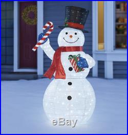 7ft (2.15 m) Indoor/Outdoor LED Pop Up Christmas Snowman With Twinkle Lights