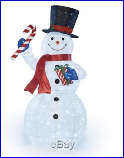 7ft (2.15 m) Indoor/Outdoor LED Pop Up Christmas Snowman With Twinkle Lights