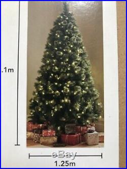 7ft (2.1m) CASHMERE CHRISTMAS TREE WITH 300 PRE LIT LIGHTS LED SAVES ENERG 1.25M