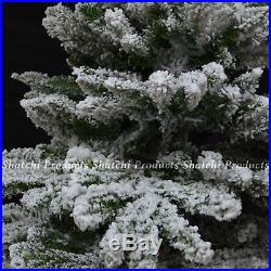 7ft Alaskan Pine Real Christmas Tree covered in Snow Dust Christmas decoration